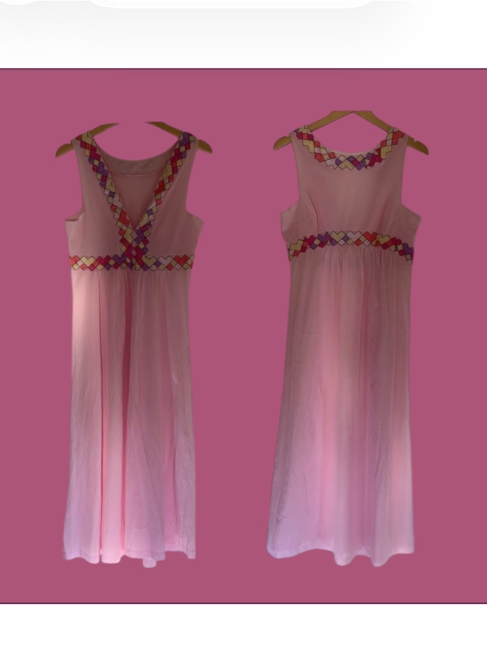 Emilio Pucci Pink Sleeveless Charmeuse & Maxi Robe 2 Piece Set Formfit Rogers - Picture 2 of 7